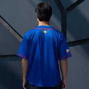 Philippines 'Three Stars & a Sun' Blue Baseball Jersey Model Back