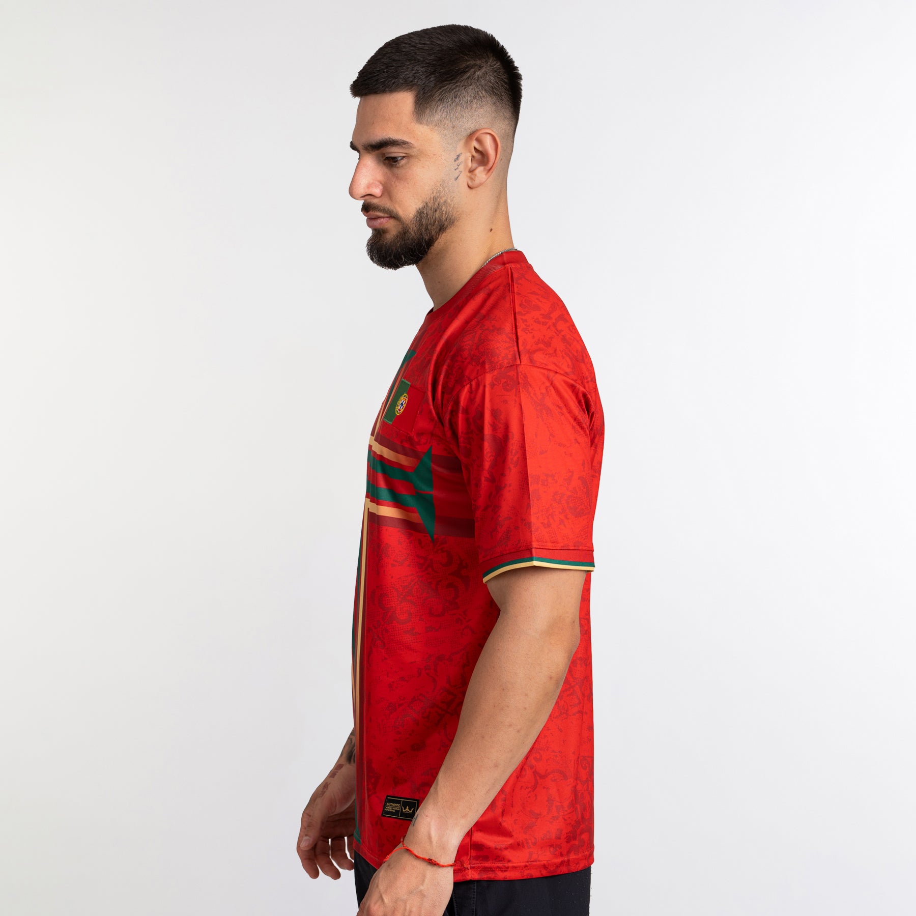 Portugal Heritage Custom Red Football Jersey Soccer Shirt World Portuguese 