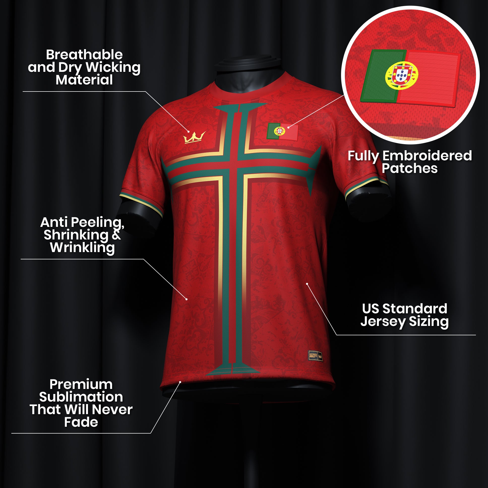 Portugal Heritage Custom Football Jersey