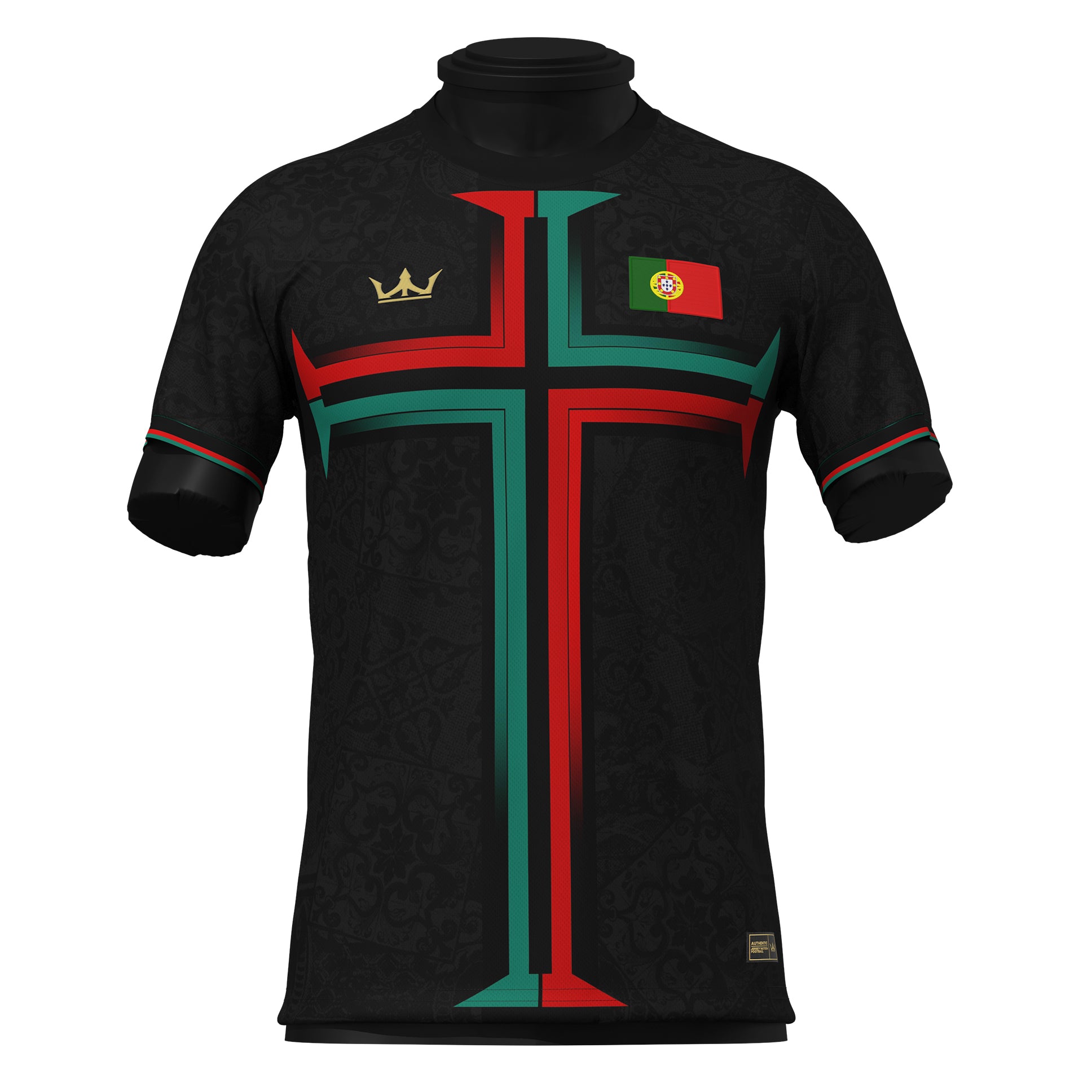 Portugal Heritage Custom Black Football Jersey Soccer Shirt World Portuguese 