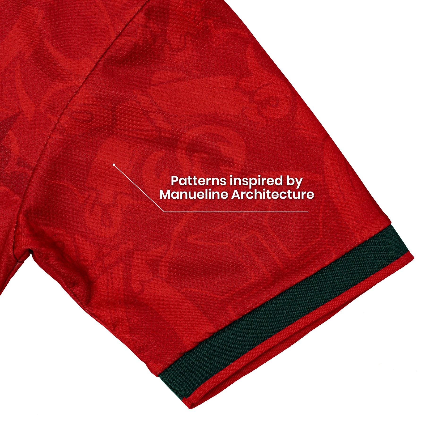Portugal Heritage Retro Custom Football Jersey Closeup Sleeves World Shirt