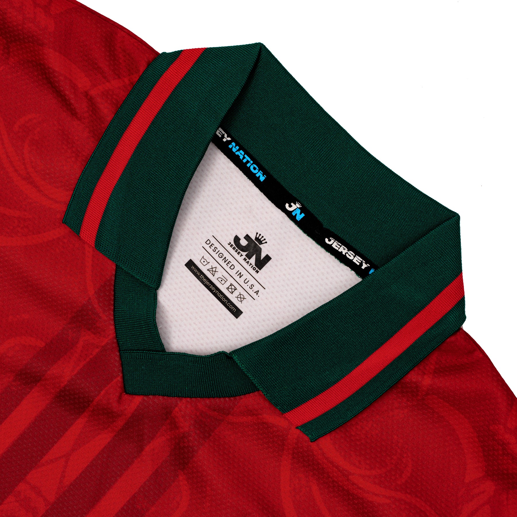Portugal Heritage Retro Custom Football Jersey Closeup Throwback Collar World Shirt