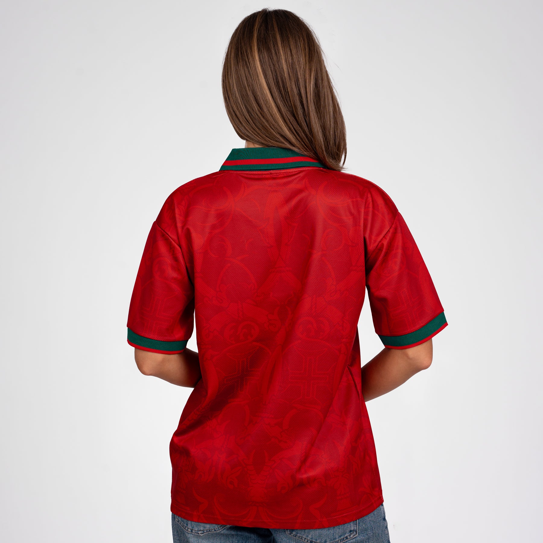 Portugal Heritage Retro Custom Football Jersey World Shirt Womens Back