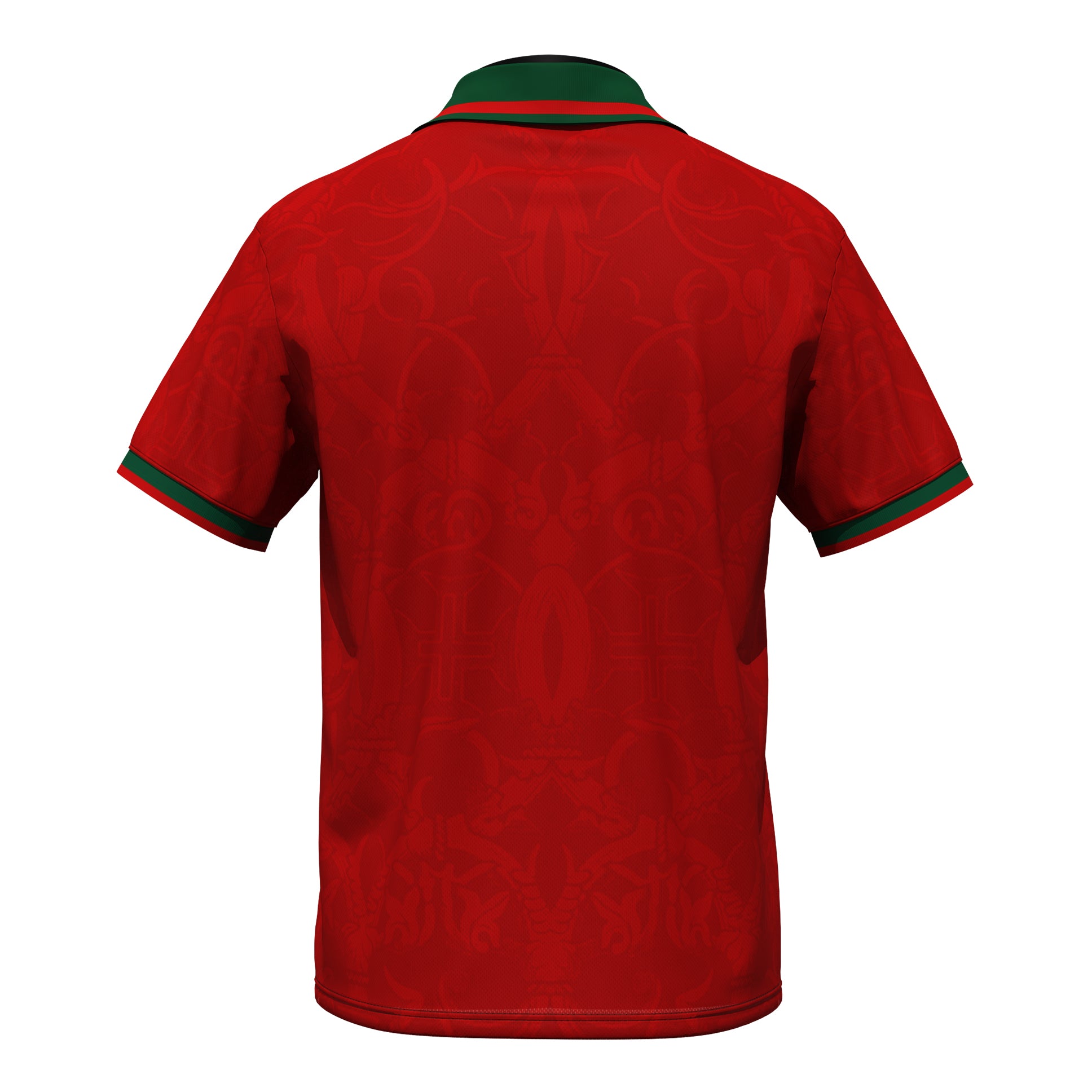 Portugal Heritage Retro Custom Football Red Jersey Back