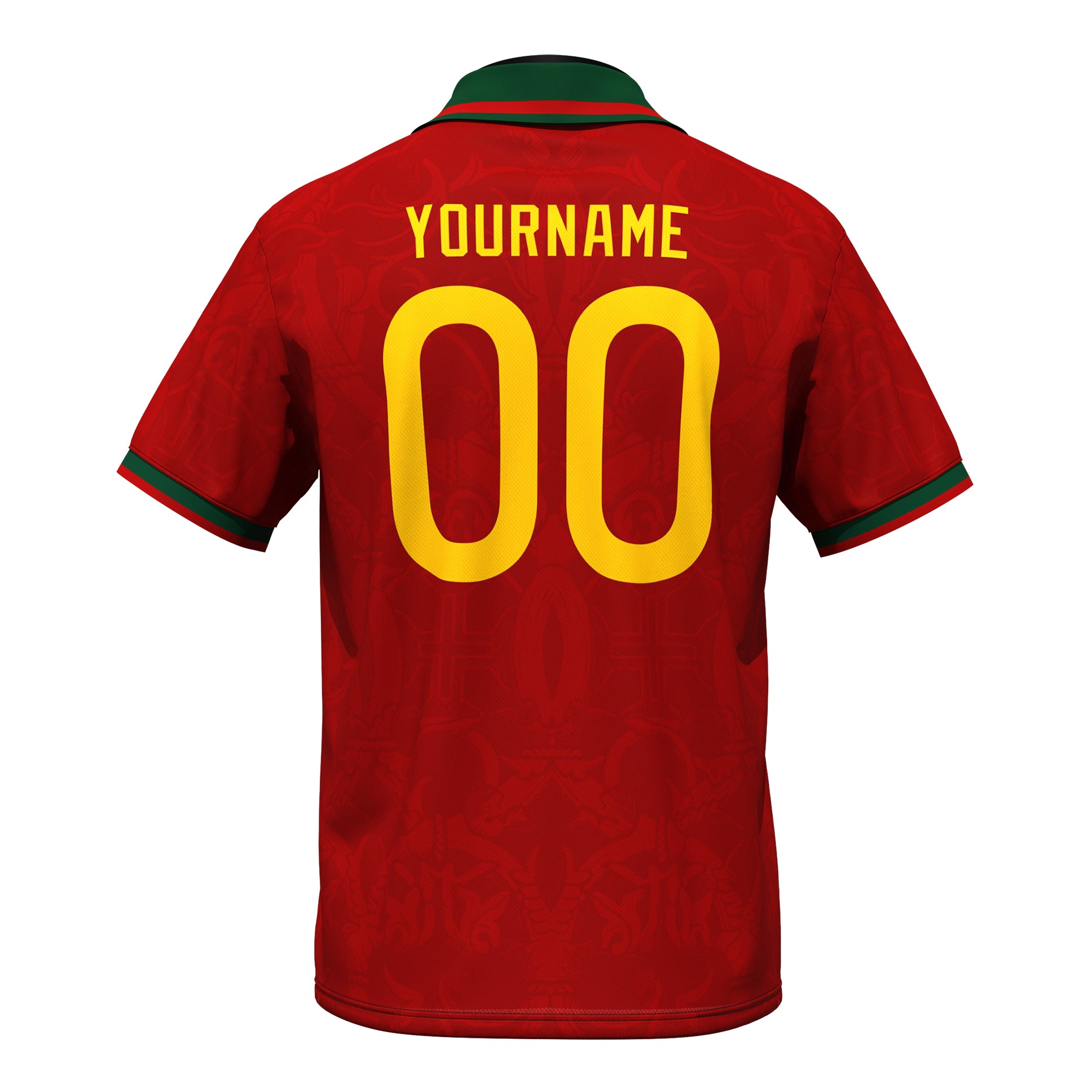 Portugal Heritage Retro Custom Football Red Jersey Customized