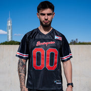 Puerto Rico Azul Celeste Black Heritage Custom American Football Jersey Stitched