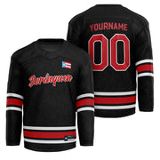 Puerto Rico Black Azul Celeste Heritage Custom Hockey Jersey