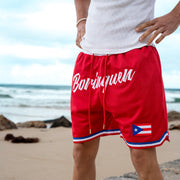 Puerto Rico 'Borinquen' Red Basketball Shorts