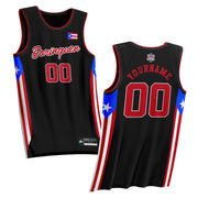 Puerto Rico Borinquen Black Custom Heritage Basketball Jersey