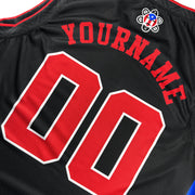 Puerto Rico Borinquen Black Custom Heritage Basketball Jersey Back Customized Closeup