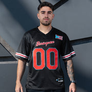 Puerto Rico Borinquen Heritage Azul Celeste Black Custom American Football Jersey Model