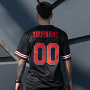 Puerto Rico Borinquen Heritage Azul Celeste Black Custom American Football Jersey Model Back Customized 