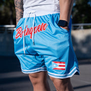 Puerto Rico 'Borinquen' Heritage Basketball Shorts Azul Celeste