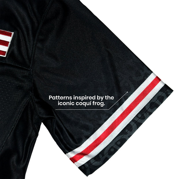 Puerto Rico Borinquen Heritage Custom American Football Jersey Black Sleeves