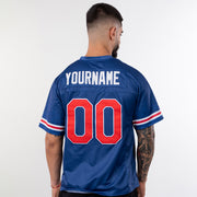 Puerto Rico Borinquen Heritage Custom American Football Navy Blue Jersey Model Back Customized 