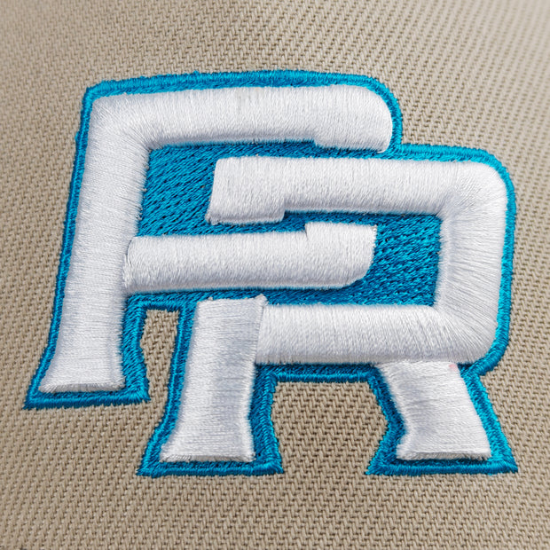 Puerto Rico Heritage Beige Azul-Celeste Snapback Cap Adjustable Hat