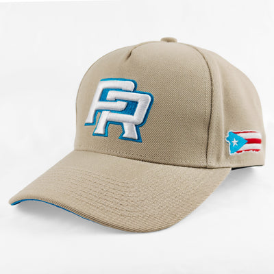 Puerto Rico Heritage Beige Azul Celeste Snapback Cap