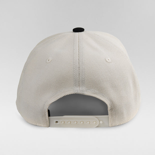 Puerto Rico Heritage Cream Black Embroidered Snapback Cap Adjustable 