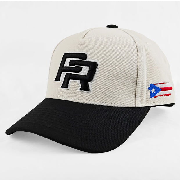 Puerto Rico Heritage Cream Black Snapback Cap