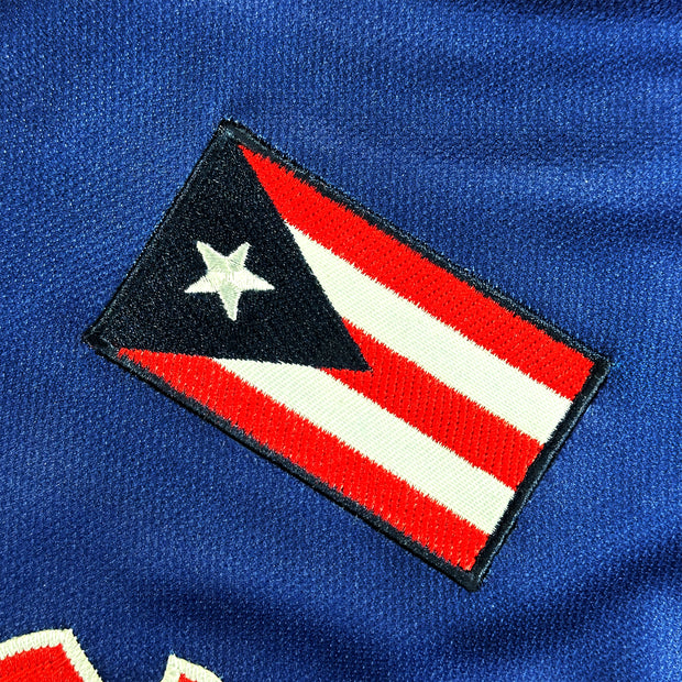 Puerto Rico Heritage Custom Hockey Jersey Blue Stitched