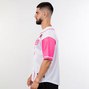 Puerto Rico Heritage Custom Pink Baseball Jersey Model Sleeves Side