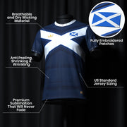 Scotland Heritage Custom Football Jersey Closeup Details