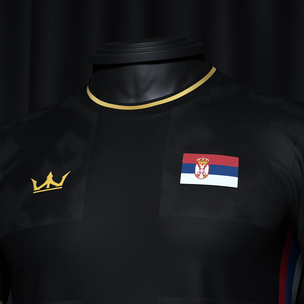 Serbia Limited Edition Heritage Custom Football Jersey Closeup