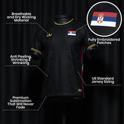 Serbia Limited Edition Heritage Custom Football Jersey Closeup Details