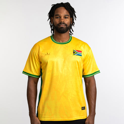 South Africa Heritage Custom Football Jersey Soccer Shirt World Yellow