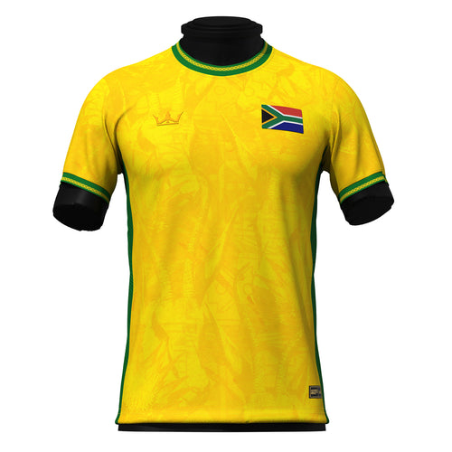 South Africa Heritage Custom Football Jersey Yellow Soccer World Shirt
