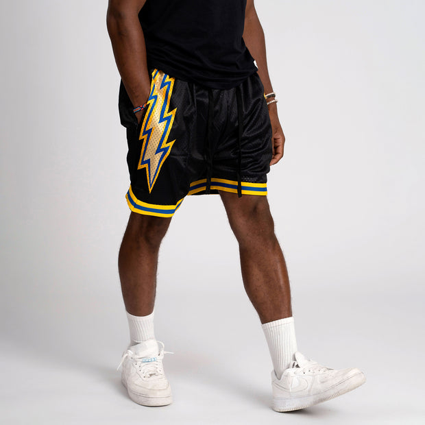 Splash Bolts Black Basketball Mesh Shorts