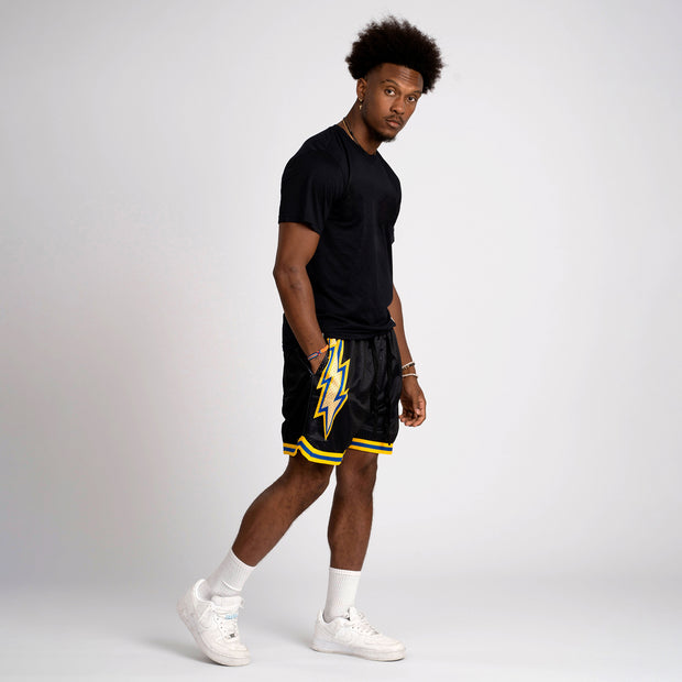 Splash Bolts Black Basketball Mesh Shorts