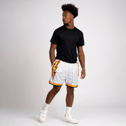 Splash Bolts White Basketball Mesh Shorts