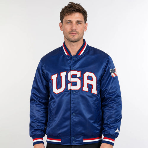 USA Heritage Satin Bomber Jacket