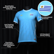 Uruguay Heritage Custom Football Jersey Closeup Details