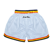White Splash Bolts Basketball Mesh Shorts