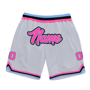 White Vice City Custom Basketball Shorts