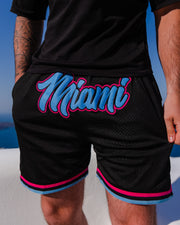 Black Vice City Custom Basketball Shorts