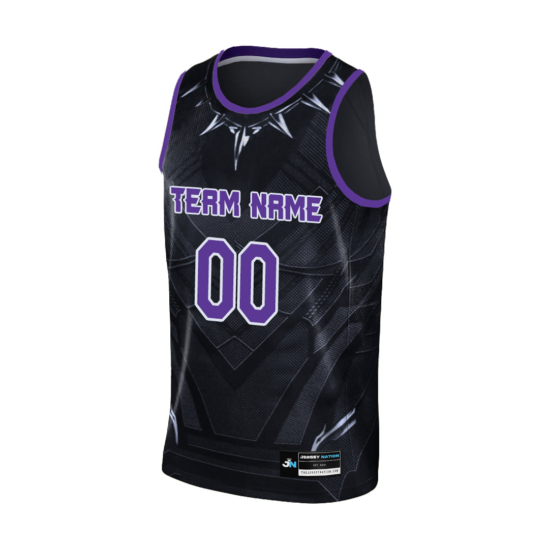 Black-Purple Custom Basketball Jersey - Main Image
