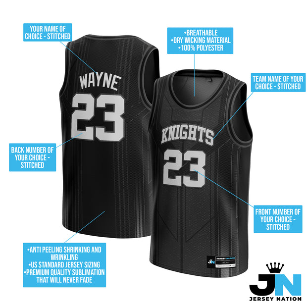 Black-White Custom Basketball Jersey