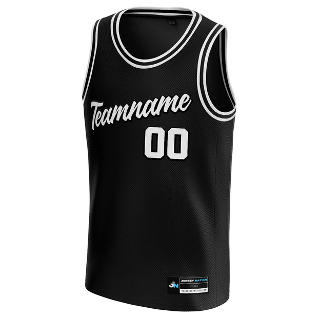 Black-White Custom Basketball Jersey