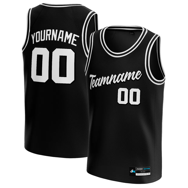 Black-White Custom Basketball Jersey