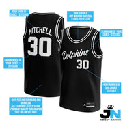 Black-White Custom Basketball Jersey