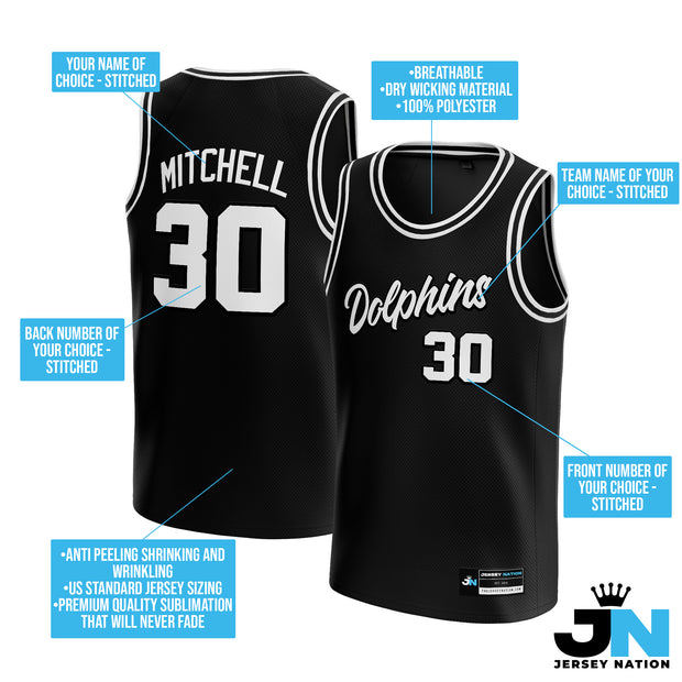 Black-White Custom Basketball Jersey