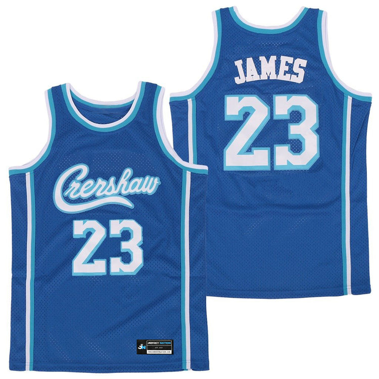 Blue Jersey La Crenshaw Jersey Lebron James Crenshaw Jersey