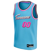 Light Blue Vice City Custom Basketball Jersey