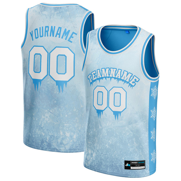 Icy Blue Custom Basketball Jersey1