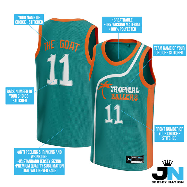 Tropical Custom Basketball Jersey