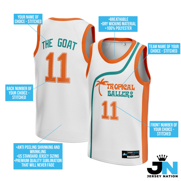 Tropical Custom Basketball Jersey