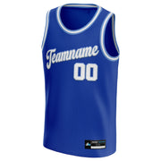 Blue-White Custom Basketball Jersey